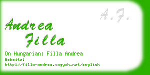 andrea filla business card